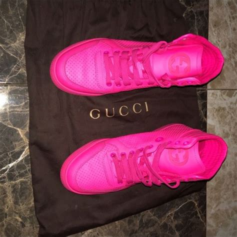 cheap hot pink gucci sneakers|pink gucci sneakers for sale.